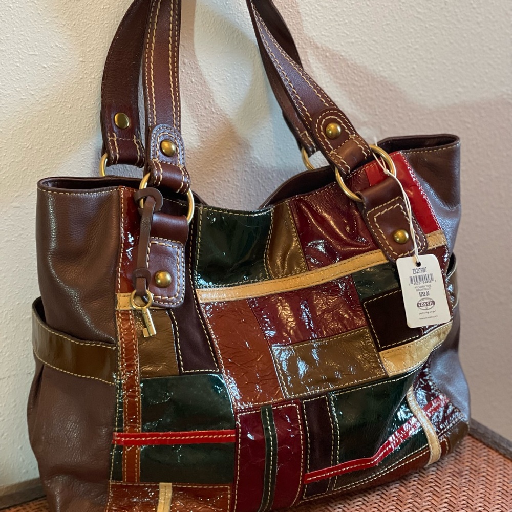 Fossil Multicolor Patchwork Shoulder Bag - Picture 2 of 16